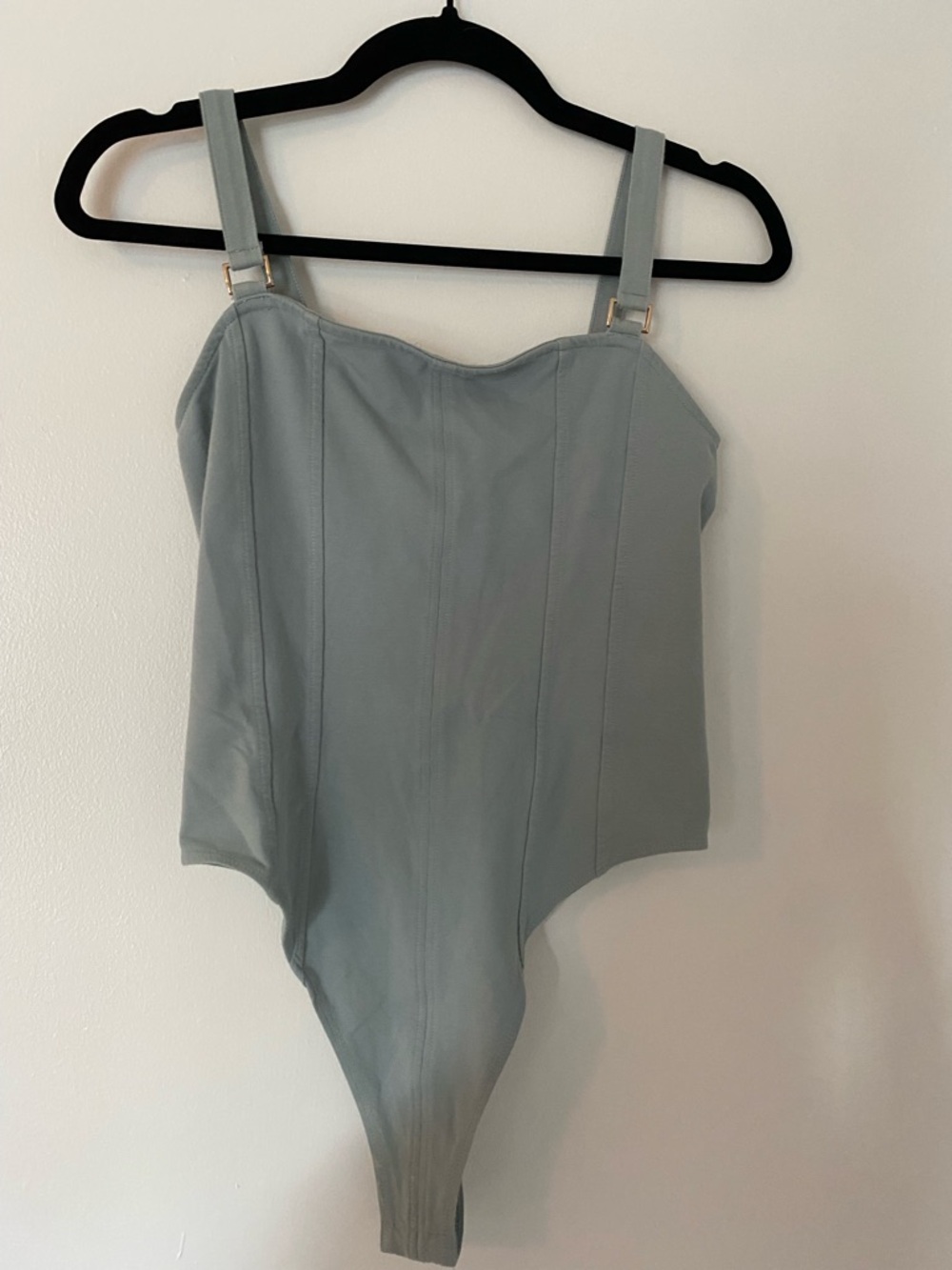H&M Sage Green Bodysuit with Adjustable Straps
